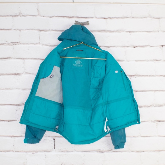 LL Bean Winter Jacket Coat Size S Teal Blue Parka - Picture 4 of 8